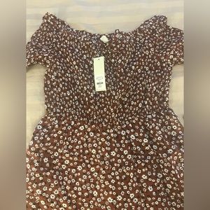 Floral Jumpsuit with smocked top